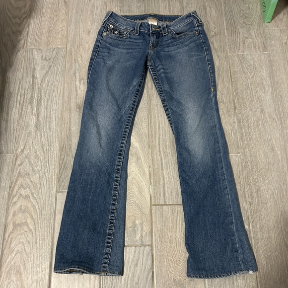 Womn's True Religion World Tour Bootcut Low Rise Jeans - 27 - Picture 6 of 12